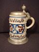Antique German 
mug of Pottery 
from the 1800 
figure.
Fitted with 
Tind lid.
Appears in 
good ...