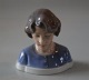 Dahl Jensen 
1251 Woman's 
head (DJ) 11 cm 
bust Marked 
with the Royal 
Crown and DJ 
Copenhagen. In 
...