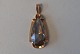 Gold Pendant, 
14 Carat with 
smoke topaz
 stamped 14K
 Size 3.5 cm.
 Beautiful and 
well ...