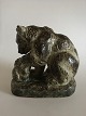 Royal 
Copenhagen 
Stoneware 
Figurine Bear 
with young by 
Knud Kyhn No 
21200. Measures 
24cm x 25cm ...