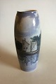 Bing & Grondahl 
Unika Vase by 
Elias Pedersen 
with harbour 
motif. Measures 
39,5 cm / 15 
35/64 in. ...