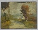 French 
impressionist 
19th century .: 
Landscape with 
road and trees. 
Unsigned. 6.5 x 
9 cm. Oil on 
...
