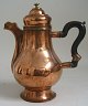 Baroque coffee 
pot in copper, 
18th century 
Regence, with 
wooden handle 
and brass knob. 
Stamped ...