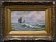 Thorvald Møller 
(1842-1925): 
The Channel of 
the French 
Coast. Oil on 
canvas / plate. 
Sign: ...