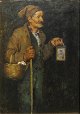 Scoppetto, 
Pietro 
(1863-1920): An 
elderly man 
with a lamp. 
Oil on wood 
panel. Sign .: 
Scoppetto ...