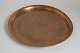 Large antique 
danish copper 
tray with rim, 
19th century. 
Dia .: 47 cm.