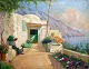 Unknown artist 
(20th century.) 
Vue from 
Sicily, Italy. 
Oil on canvas. 
Signed: J. 
Maeke .... 55 x 
...