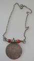 Antique 
necklace, Oman, 
19th century. 
With Koranic 
verses. Dia. 
plate .: 6.5 
cm.