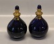 Bing and 
Grondahl B&G 
1080 Vase with 
stopper, cobolt 
blue and gold 
18 cm 1915-1947 
  2 pieces in 
...