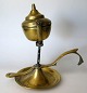 Antique Danish 
oil lamp, 19th 
century. Round 
foot, handles 
and fittings; 
the central rod 
of ...