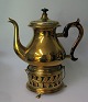 Antique Danish 
coffee pot in 
brass with 
brazier, 19th 
century. Height 
.: 20 cm. With 
stand: 26 ...
