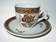 Royal 
Copenhagen 
Brown 
Tranquebar, 
Coffee cup and 
saucer
Decoration 
number 45/992
Factory ...