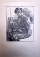 Syberg, Fritz 
(1862 - 1939) 
Denmark: Mother 
with child. 
Woodcuts. 
Signed .: 
Monogram. 15 x 
12 ...
