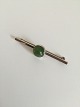 Georg Jensen 
Sterling Silver 
Brooch with 
green stone. 
Measures 5.3 cm 
/ 2 3/32 in. 
Weighs 5 g / 
...