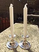 Couple of 
Danish candle 
holders, made 
in hallmarked 
silver. H: 8cm