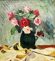 Ølund-Hansen, 
Edward (1887 - 
1979) Denmark: 
Flowers in a 
vase. Oil on 
canvas. Signed 
.: ...