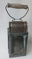 Train lamp, 
Germany, 19th 
century. In 
metal. With 
burner. Faceted 
glass front. 
Side Gals in 
...