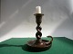 Candlestick in 
wood, England 
approx 1880.
With handles 
depicting a 
dog's head and 
drip tray ...