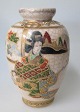 Japanese 
Satsuma vase, 
20th century. 
Earthenware. 
Craquele. 
Polychrome 
decoration in 
the form of ...