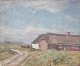 Holbak, Niels 
(1884 - 1954) 
Danmrk: A farm 
in the dunes in 
western 
Jutland. Oil on 
canvas. ...