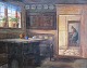 Vermehren Yelva 
(1878 - 1980) 
Denmark: 
Interior with a 
woman. Oil on 
canvas. 49 x 62 
cm. Signed ...