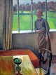 Sejg, Johan 
(1897 - 1942) 
Denmark: 
Interior with a 
woman at the 
window. Oil on 
canvas. Signed 
.: ...