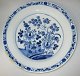 Delft 
earthenware, 
18th century. 
Netherlands. 
Blue decorated. 
Circle with 
flowers in the 
mirror. ...