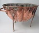 Copper pie form 
on three legs 
with handles, 
Denmark, 19th 
century. H: 19 
cm. Dia .: 27 
cm. No ...