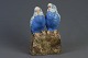 Stoneware: Pair 
of budgies, h: 
15 cm, NB 
identity number 
engraved at the 
bottom