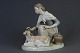 Porcelain 
Figure: Lladro, 
Girl with calf, 
h: 19 cm