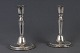 Silver 
candlesticks, 
Sterling, 
Denmark, h: 15 
cm