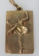 Necklace of 
Annelise Berner 
in bronze. 1920 
- 30 Denmark. 
Rectangular 
shape with 
decoration in 
...