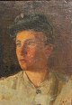 Fischer, 
Wilhelm Theodor 
(1857-1928) 
Denmark: 
Portrait of a 
soldier. Oil on 
canvas / wood. 
...