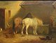 Hamman, Edouard 
Michel 
Ferdinand (1850 
-) France: 
Horses at the 
water trough. 
Oil on canvas. 
...