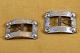 Shoe buckle 
pair, silver 
punched 
pattern, 
monogram SCD, 
dated 1845, 
with silver 
studs in each 
...