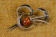 N.E.From silver 
brooch with 
amber. Hallmark 
N.E.From 
Denmark 925. 
Size: 4 * 2 cm. 
Art No. 57