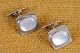 Cufflinks with 
mother of 
pearl. Stamped 
835, three 
kroner 
(Sweden). Size: 
1.6 * 1.8 cm. 
Art.No. 99