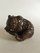 Bing & Grondahl 
Trine Dreyer 
Stoneware 
Figure of Bear 
No 7188. 14 cm 
H (5 33/64"). 
19 cm L (7 ...