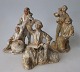 Three Japanese 
figures of 
painted 
plaster, 19th 
century. Height 
.: 10 to 12.5 
cm. With 
defects.