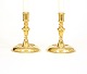 A pair of brass 
candle holders
Denmark around 
1760
H: 14cm