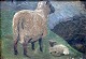 Hansen, A. 
Trier (19/20. 
Century.) 
Denmark: A 
sheep and lambs 
in a field. Oil 
on cardboard. 
...