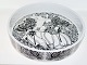Nymolle art 
pottery, Bjorn 
Wiinblad, large 
black dish.
Decoration 
number ...