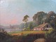 Schmidt, 
Christian 
Alexander (1842 
- 1903) Denmark 
.: Sunset at 
the lake. Oil 
on canvas. 
Signed. ...