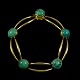 Hans Hansen 14k 
Vintage Gold 
Bracelet with 
Torquise #203
Designed and 
crafted by Hans 
Hansen ...