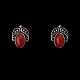 Georg Jensen. 
Ear Clips of 
the Year with 
Carnelian - 
Heritage 2005 
Sterling 
Silver 925 ...