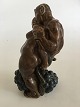 Kai Nielsen 
Stoneware 
Figurine no. 23 
of Pan with 
Woman and 
Grapes. 23 cm H 
(9 1/16") In 
perfect ...