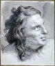 Danish artist 
(18th century): 
Portrait of a 
man. Ink on 
paper. 12 x 9.5 
cm. Unsigned.
Framed.