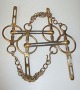 A pair of very 
beautiful 
bridels, 19th 
century 
Denmark. In 
brass and iron 
with brass 
chains. 21 ...