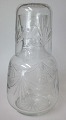 Really 
beautiful water 
carafe and 
water glass 
with detailed 
grindings, 
approx. 1910. 
Height of ...