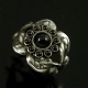 Georg Jensen 
Sterling Silver 
Ring with Black 
Agate #10 - 
Moonlight 
Blossom 
Designed by 
Georg ...